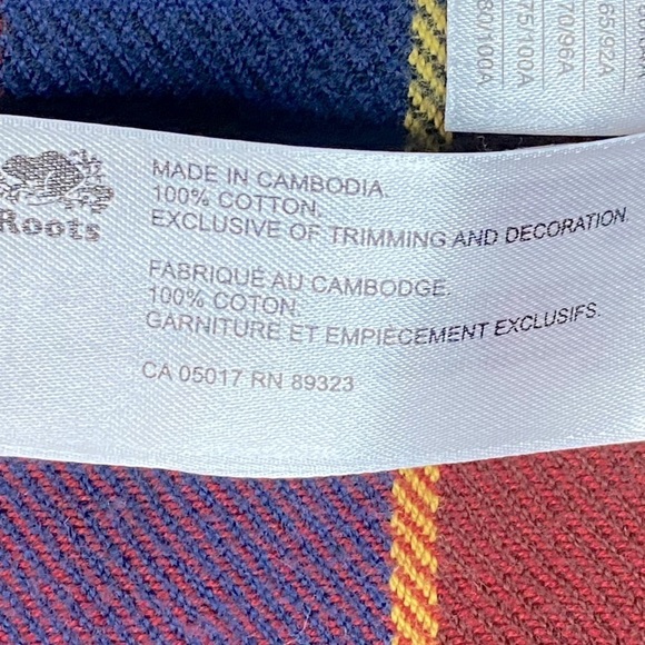 Roots Red Blue Plaid Flannel Button Up Top S - Picture 7 of 11